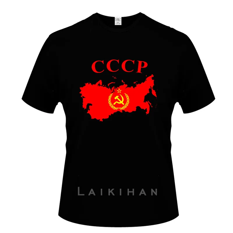 

Soviet Union Map CCCP USSR Hammer and Sickle Red Star Funny T-Shirt High quality printed t shirt Top Cotton short sleeve tshirt