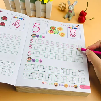 

12 Books/Set Children addition and subtraction Learning Math English Preschool math exercise book Handwriting Practice Books