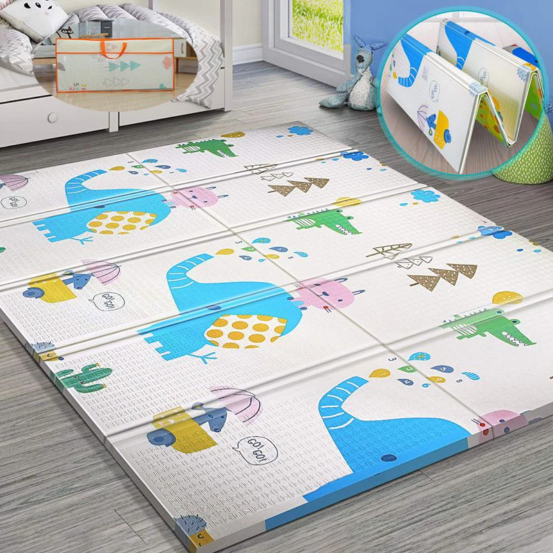 

Folding Baby Play Mat Waterproof XPE Puzzle Children Game Mats Crawling Pad Double-side Developing Mats Kid Room Carpet Rug