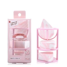 Губка для макияжа комбинированная трехслойная подставка-держатель яйцо пуховка кронштейн спираль мягкая косметичка красота держатель полки инструмент