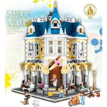 

Lepining MOC 2032PCS City Street view series The brickstive Corner Theme Park Model Building Kits Block Bricks Kids Toys Gifts