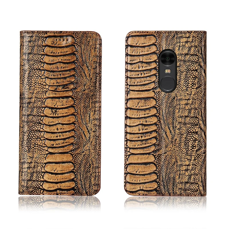 

Ostrich foot pattern genuine leahther phone bag for Xiaomi Redmi Note 4 magnetic phone case for Redmi Note 4X flip cover funda
