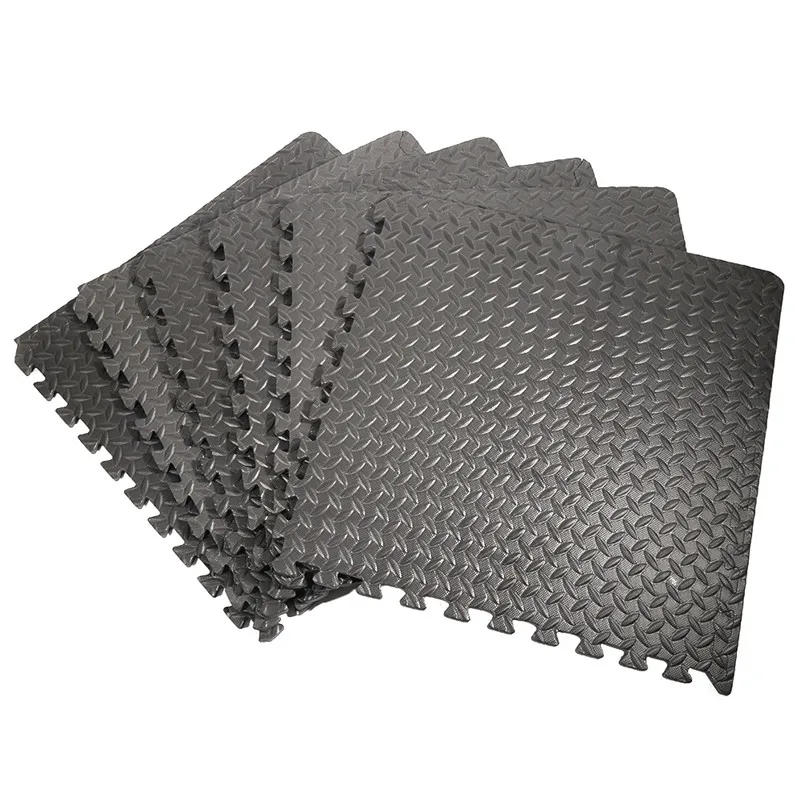 

New 6pc/lot EVA Floor Mat Black Puzzle Mat Carpet Eco-friendly Baby Kids Play Game Pad Adults Exercise Home Flooring Mat HWC