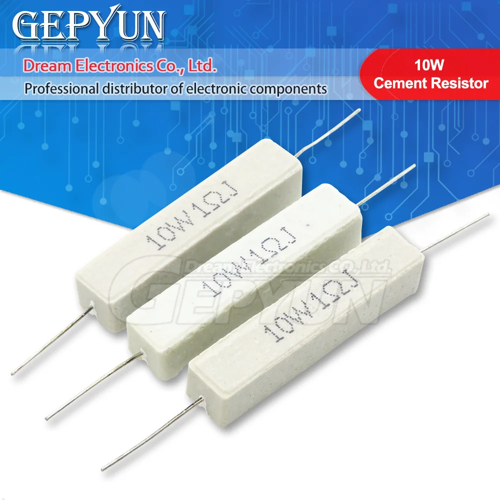10pcs 10W Cement resistance resistor 1 2 3 5 8 10 15 20 25 47 100 1R 2R 3R 5R 8R 10R 15R 20R 25R 47R 100R 1k 2k 10k ohm | Электронные