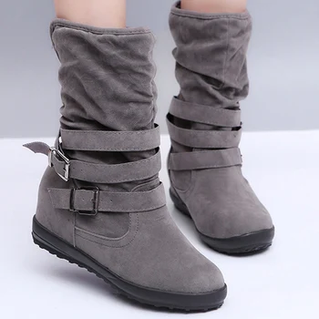 

Nice Woman Booties Womens Boots Flat Shoes Woman Warm Plush Fur Snow Boots For Women Winter Shoes