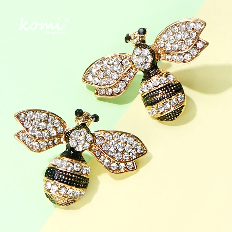 Коми Бохо Cute Bee Божья коровка Серьги Горный Хрусталь Ананас Кактус Падение Нефть Серьги Женский Насекомых Ювелирные Изделия C0116 - Окраска металла: C0119