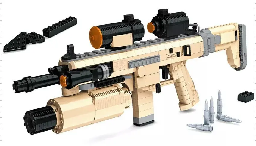 

AUSINI Children'S Educational Fight Inserted Assembled Building Blocks Gun P22002 Educational Toy