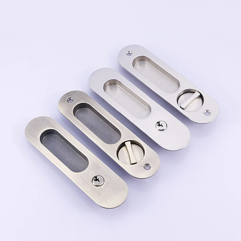 

Invisible Door Locks Handle Double-sided Durable for Sliding Barn Wooden Door FO Sale