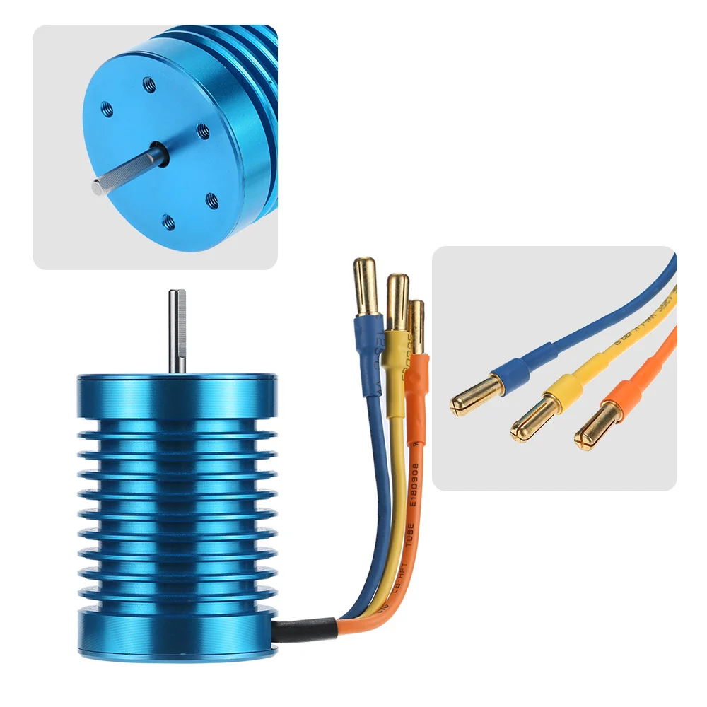 GoolSky 3650 3300KV 4P бесщеточный двигатель и 45A бесщеточный ESC и светодиодная карта для программирования комбо набор для 1/10 RC модели автомобиля запчасти