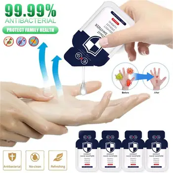 

48Packs 99.99% Anti bacterial Hand Gel Quick-Dry Bacteria Hand Sanitizer Antibacterial Disposable Disinfection Germs Shut out Ge