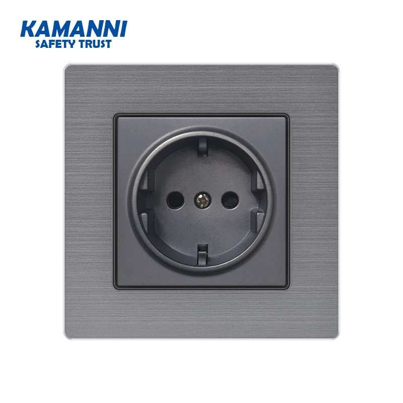 Wall light switch with indicator light of 1 2 3 4 gang 1 way luxury light switch, switch aluminum alloy panel 110~250V