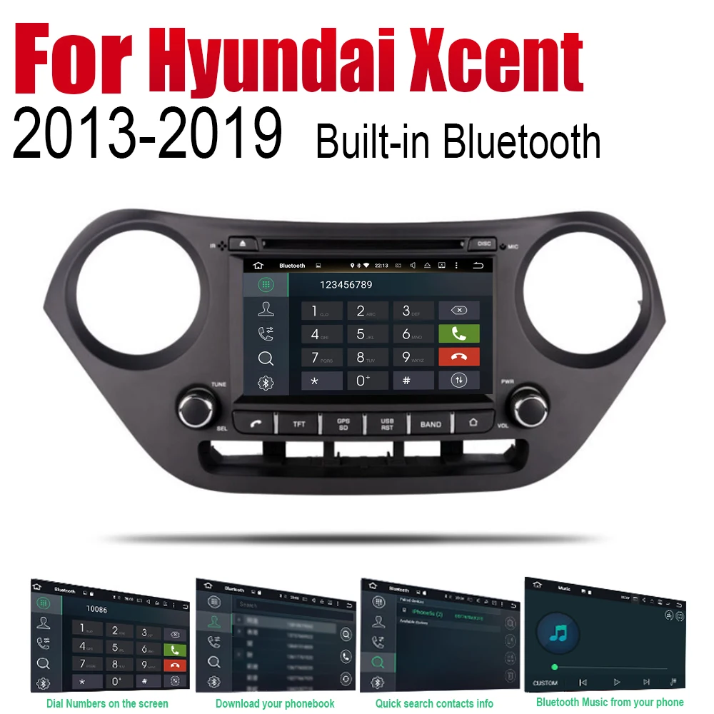 Автомобильный радиоприемник ZaiXi Android стерео DVD GPS навигация для Hyundai Xcent 2013 2014 2015 2016