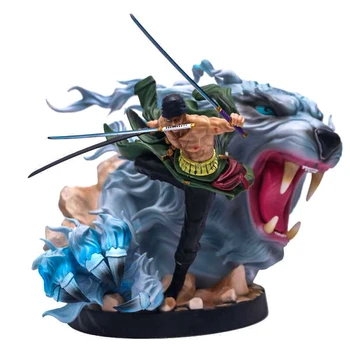 

Japanese Anime One Piece GK Roronoa Zoro Figurine Hunting Tiger GK PVC Figure Statue Collectible Model Kids Toy