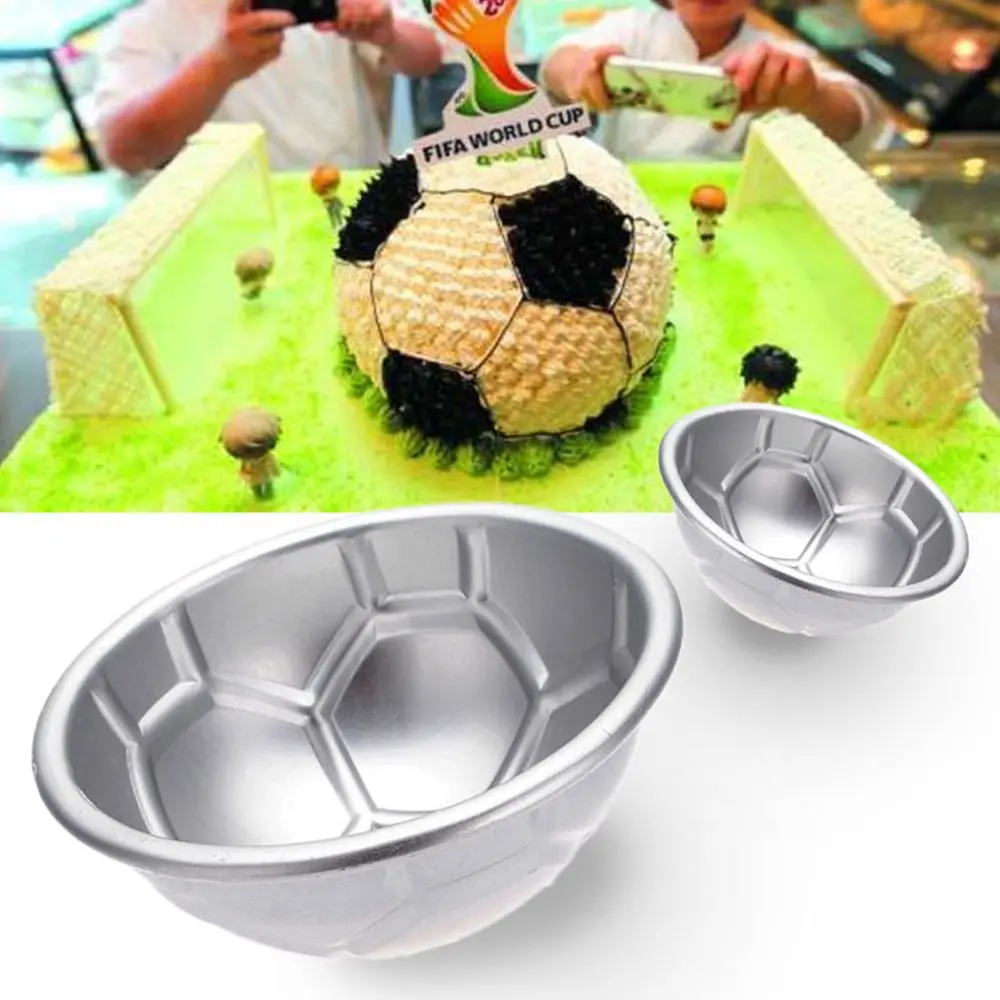 2 шт DIY 3D в форме футбольного мяча для ванны бомба Форма для торта алюминиевый шар сферическая Нетоксичная форма для торта шоколадная форма кухонные принадлежности для выпечки 7 см