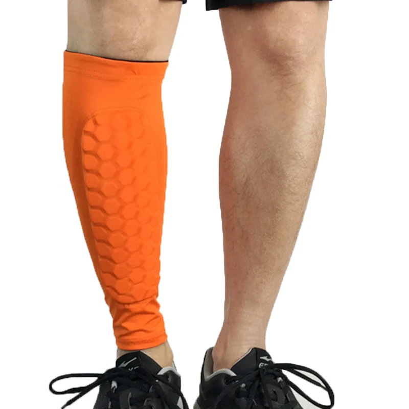 Баскетбольные спортивные на колено поддержка ног Скоба лента защита колодки скобка обертывание рукав протектор Поддержка наколенник футбол Защита ног - Цвет: Оранжевый