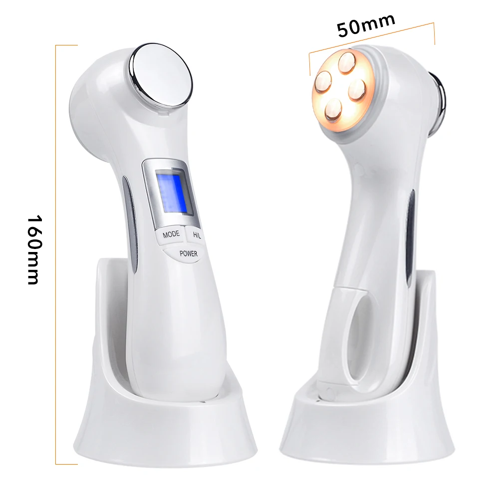  LED Photon Radio Frequency 6in1 EMS Vibration Face Lifting Skin Beauty Machine Anti Aging Reduce Wr