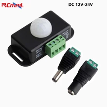 

DC 12V-24V Infrared Motion Sensor PIR IR Pyroelectric Infrared Mini PIR with Male and Female Head For Arduino
