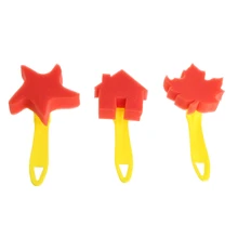 12 шт. кисть для рисования пластиковая ручка уплотнение губка Детские краски граффити игрушки инструмент DIY