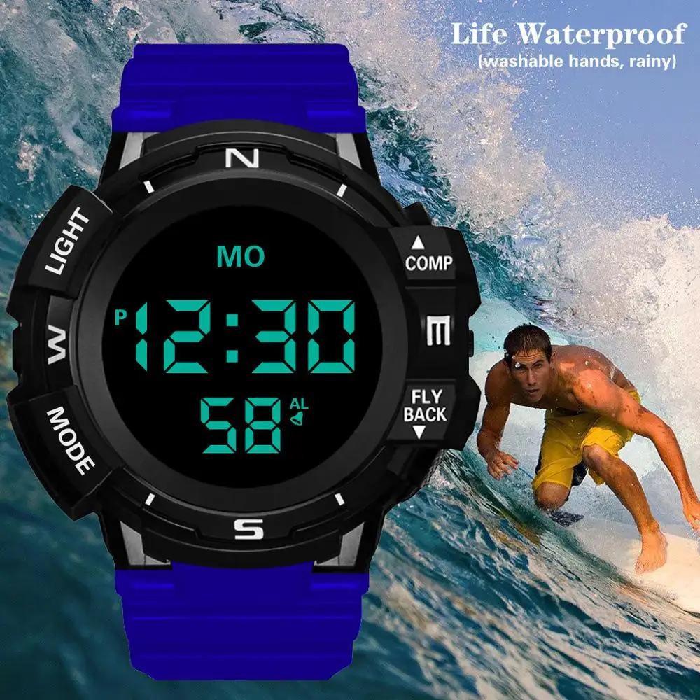

Luxury Analog Digital Military Army Stylish Mens Electronic Watch Clock Men's Clock Sport Digital LED Waterproof Wrist Watch @5