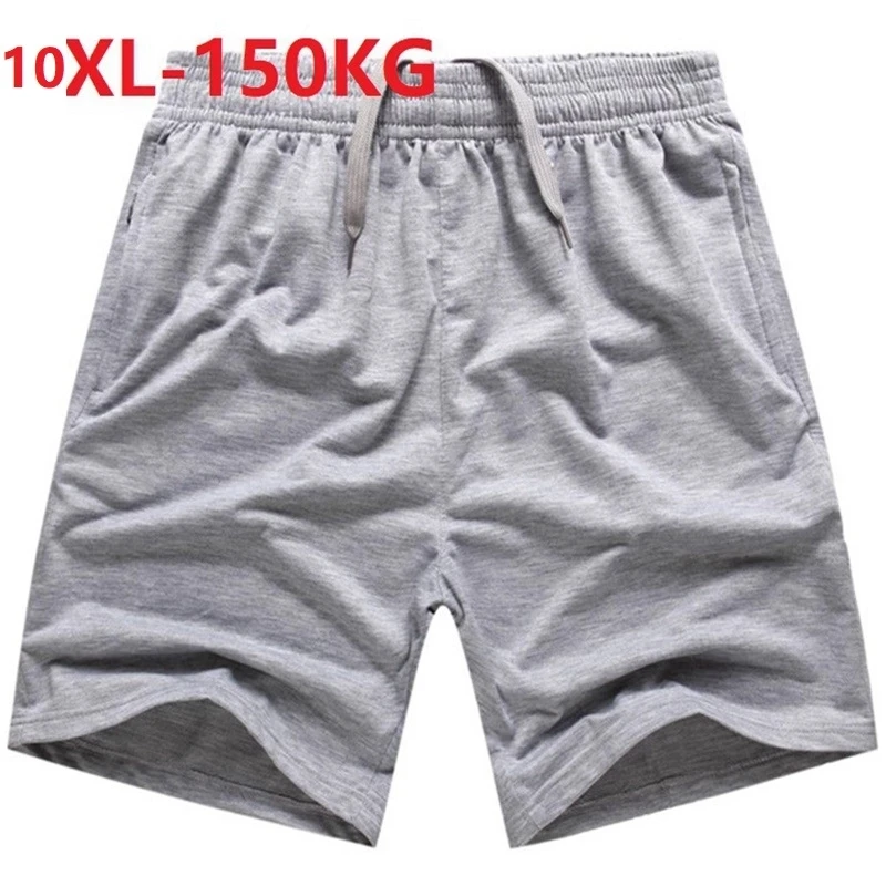 

10XL 150kg high quality summer men sports shorts big sales cheap Comfortable Breathable soft loose elasticity beach shorts