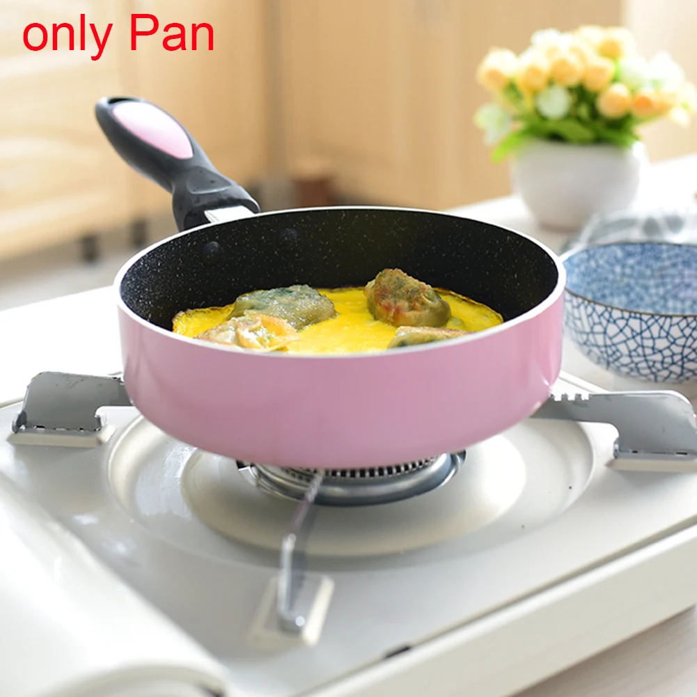 16cm Anti-scratch Coating Omelette Aluminum Alloy Home Long Handle Kitchen Pancake Breakfast Egg Pot Mini Frying Pan Non Stick