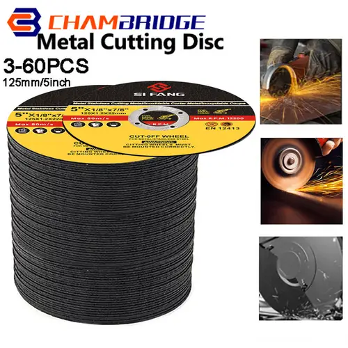 125mm 5" Metal Cutting Discs,5 Inch Cut Off Wheels Flap Sanding Discs Grinding Discs Angle Grinder Wheel 3-60Pcs