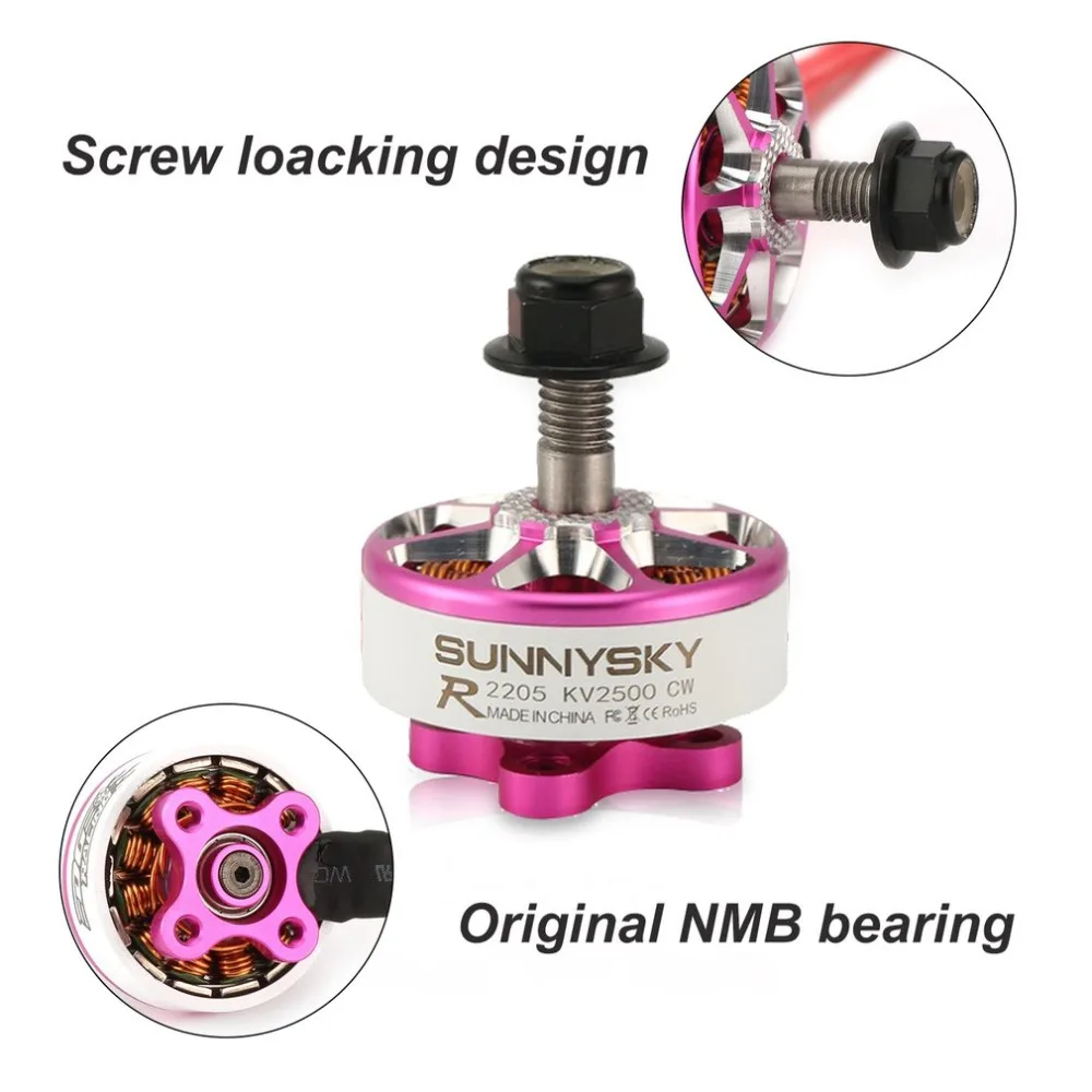 SUNNYSKY E-R2205 3-4S 2500KV CW/CCW бесщеточный двигатель для радиоуправляемого дрона FPV гоночный Квадрокоптер планер самолет