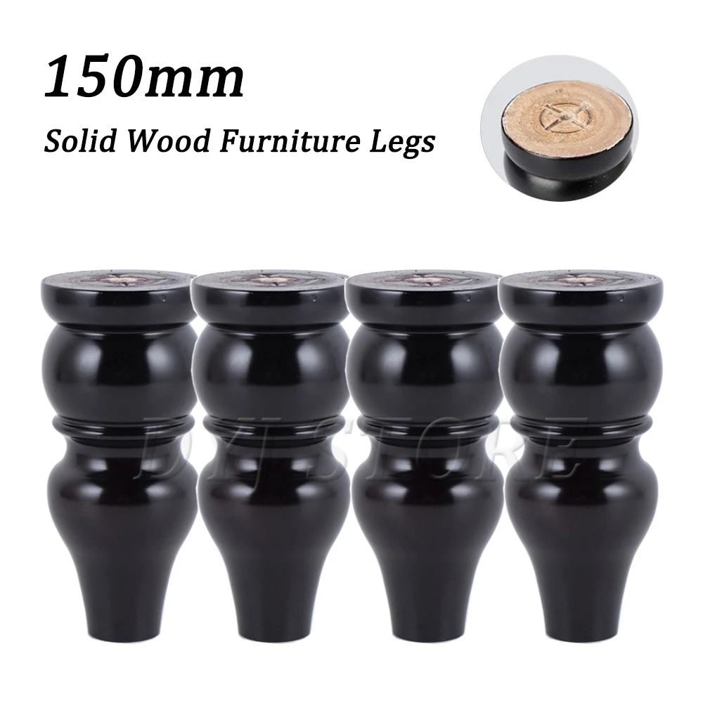 

2/4 Pcs Wooden Round Gourd Furniture Legs, Mid-Century Modern Style Sofa Legs for Couch Dresser Cabinet tv stands furniture legs