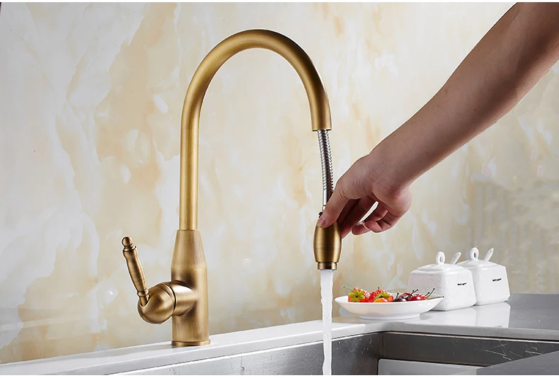 Antique Bronze Kitchen Faucets, 360 Rotation Swivel