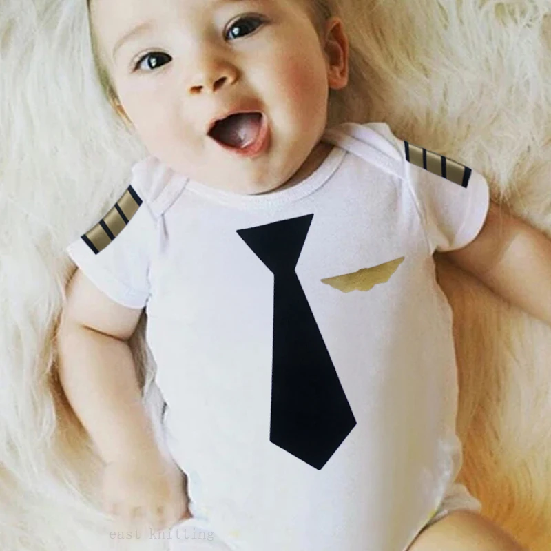 Baby Pilot Onesie Bodysuit for Kids Cute Newborn Romper Outfits Baby Grow for Infant Toddler Boys Girls Clothes