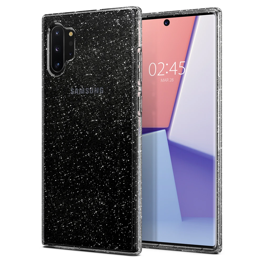 Spigen чехол с жидкими кристаллами для samsung Galaxy Note 10 Plus, модный прозрачный Блестящий гибкий ТПУ чехол s