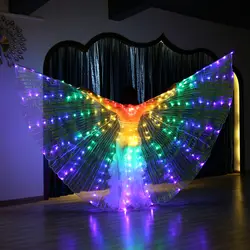 Живота Танцы Популярные этап красочные светодиодный Isis WingsPerformance реквизит крылья реквизит с антипригарным живот аксессуары для танцев