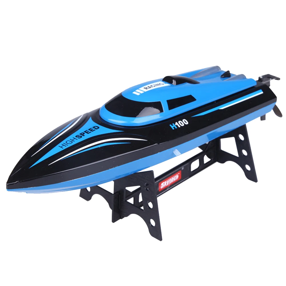

H100 Toy ABS Electric Easy Operation Mini High Speed Racing Gift 4 Channel Speedboat Shape With LCD Screen Children RC Boat
