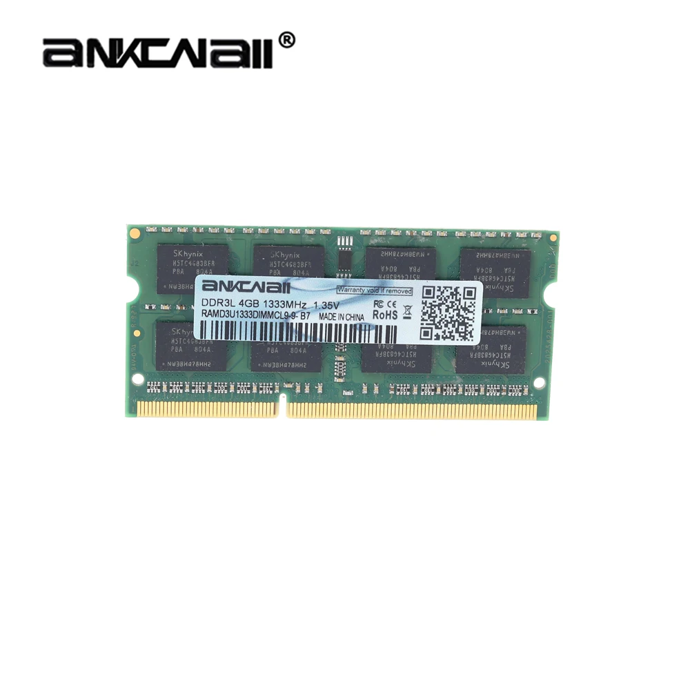 Оперативная память ANKOWALL для ноутбука DDR3 2 ГБ 4 8 1866 1600 1333 МГц sodimm ddr3l ОЗУ 204pin 1 5 В/1 35 в