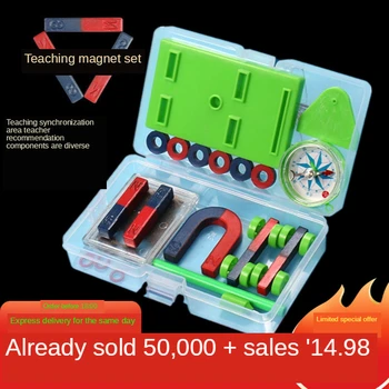 

Magnet student science experiment children's compass U strip primary school teaching large red and blue toys