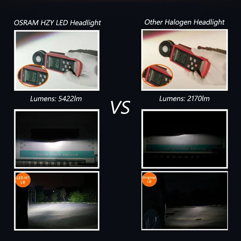 US $74.28 OSRAM LED H4 9003 HB2 12V 25W HYZ LED Headlight Auto Hilo Beam 6000K Cool White Lamps Car Original Bulbs 46204CW 2X
