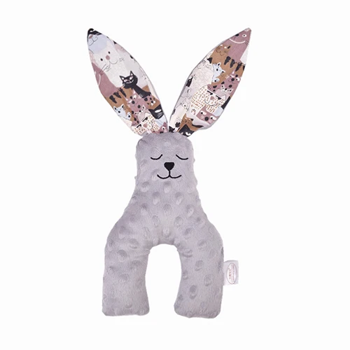 Soft Skin-friendly Baby Appease Pillow Rabbit Shape Plush Doll Home Decor Cushion Infant Baby Accompany Sleep Toys Gift - Цвет: Серый