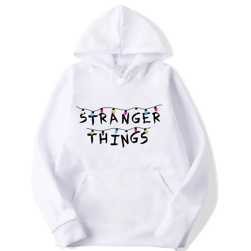 BTFCL Stranger Thing s тренировочный костюм с капюшоном флис Для мужчин/wo Для мужчин капюшон Stranger Thing фильм Сериал Harajuku KPOP верхняя одежда свитшоты - Цвет: white12