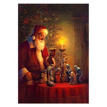 

5D Diamond Painting DIY Full Drill Round Rhinestone Christmas Santa Jesus Christ Kit Embroidery Mosaic Cross Stitch Gift Decor