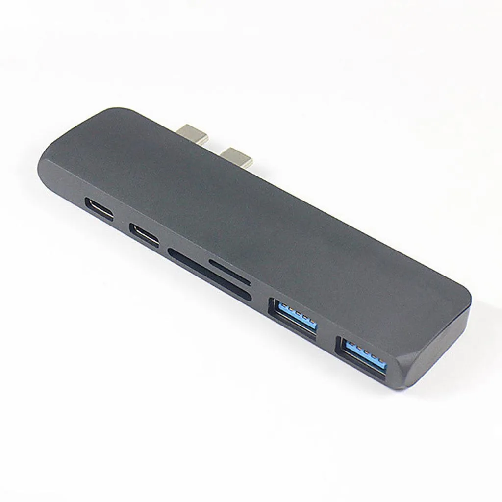 OMESHIN Mosible USB 3,1 type-C концентратор к HDMI адаптер 4K Thunderbolt 3 USB C концентратор с концентратором 3,0 TF SD Reader слот PD для MacBook - Цвет: Серый