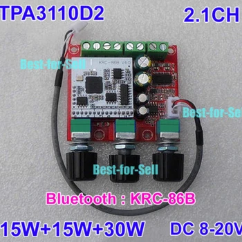

Professional Active 2.1Channel DC 8-20V Audio Amplifier Board Subwoofer Stereo Digital High Power 15WX2+30W Bluetooth HIFI