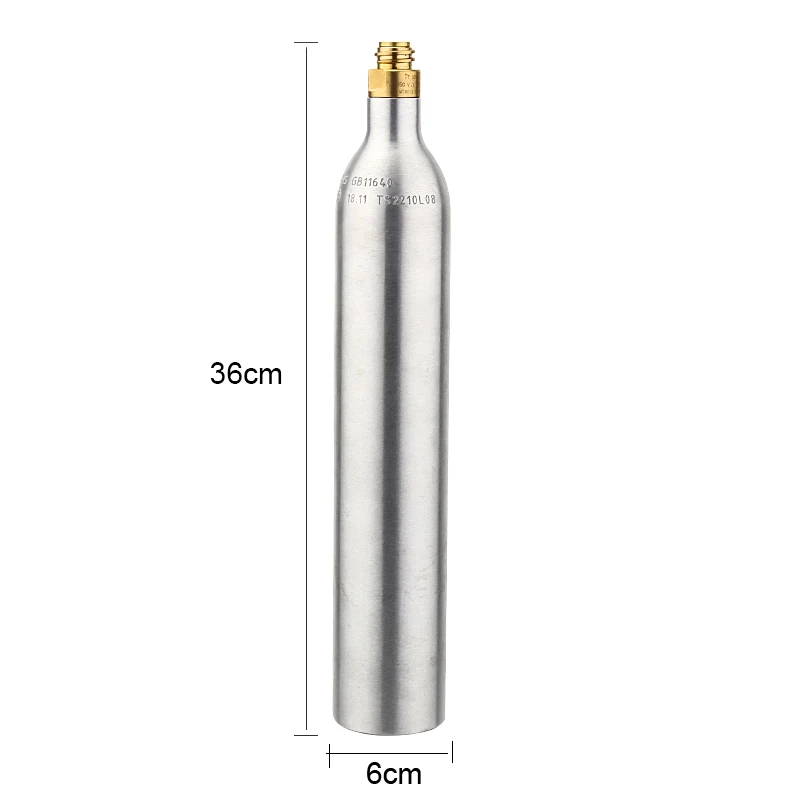 0.6L Сода цилиндр Co2 емкость для бутылок, 150 бар/2200PSI высокое давление бутылка для газированной воды алюминий Co2 ЦИЛИНДР с клапаном TR21* 4