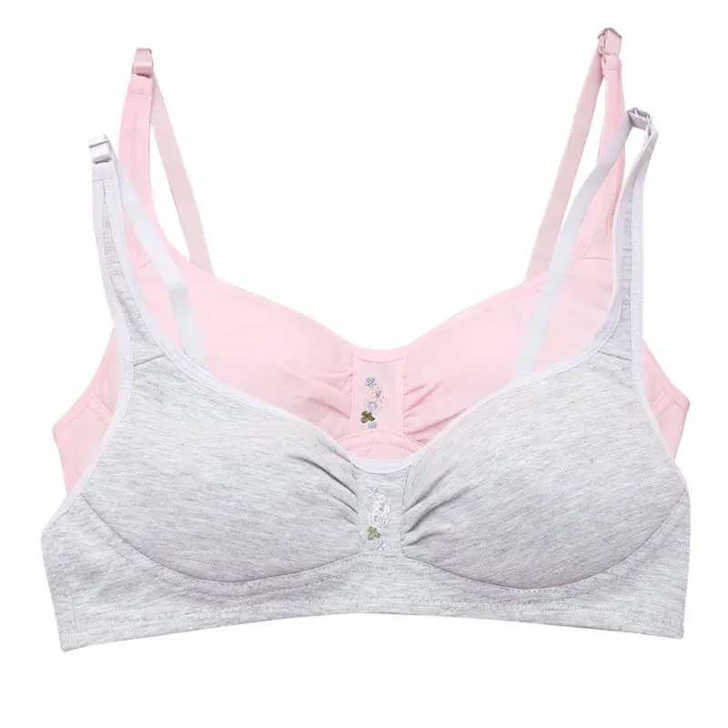 

Young Teenager Girls Cotton Embroidered Breathable Training Bra Teen Girl Underwear Small Bra Teenage Tops Clothes