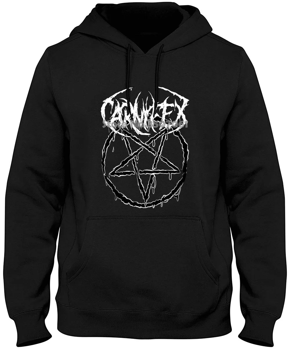 

Summer winter Short Sleeves Cotton Fashion Authentic Carnifex Band Pentagram Hail Satan Red S M L Xl New Hoodies & Sweatshirts