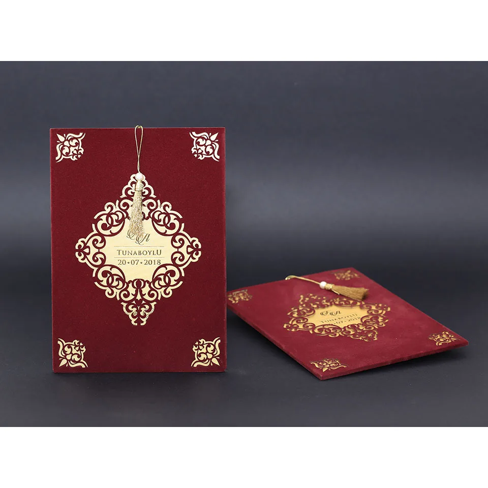 

50Pcs Laser Cut Luxury Wedding Invitations Cards Elegant Wedding Bridal Shower Gift Greeting Card Kits kod:2021