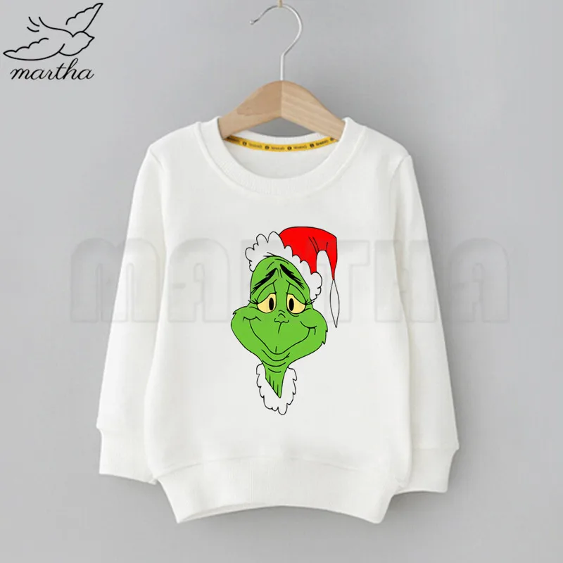 B Grinch/Детские толстовки с капюшоном и забавным принтом; толстовки с капюшоном для мальчиков; Детский свитер; повседневные толстовки; осенне-зимняя толстовка с капюшоном - Цвет: B