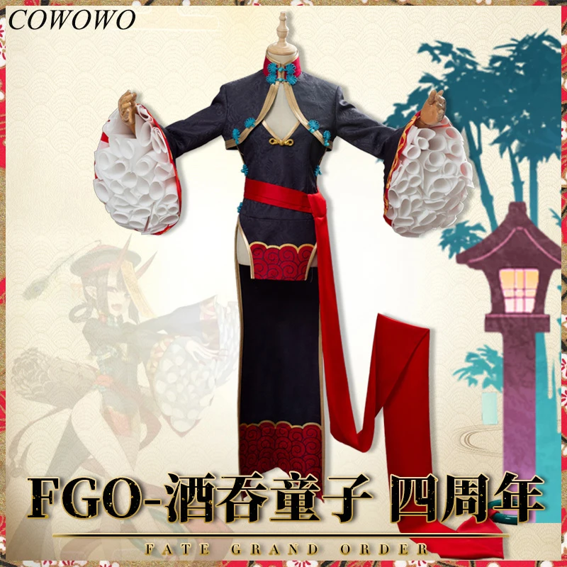 

Anime! Fate/Grand Order Shuten Doji 4th Anniversary Zombie Vintage Cheongsam Uniform Cosplay Costume Halloween Free Shipping