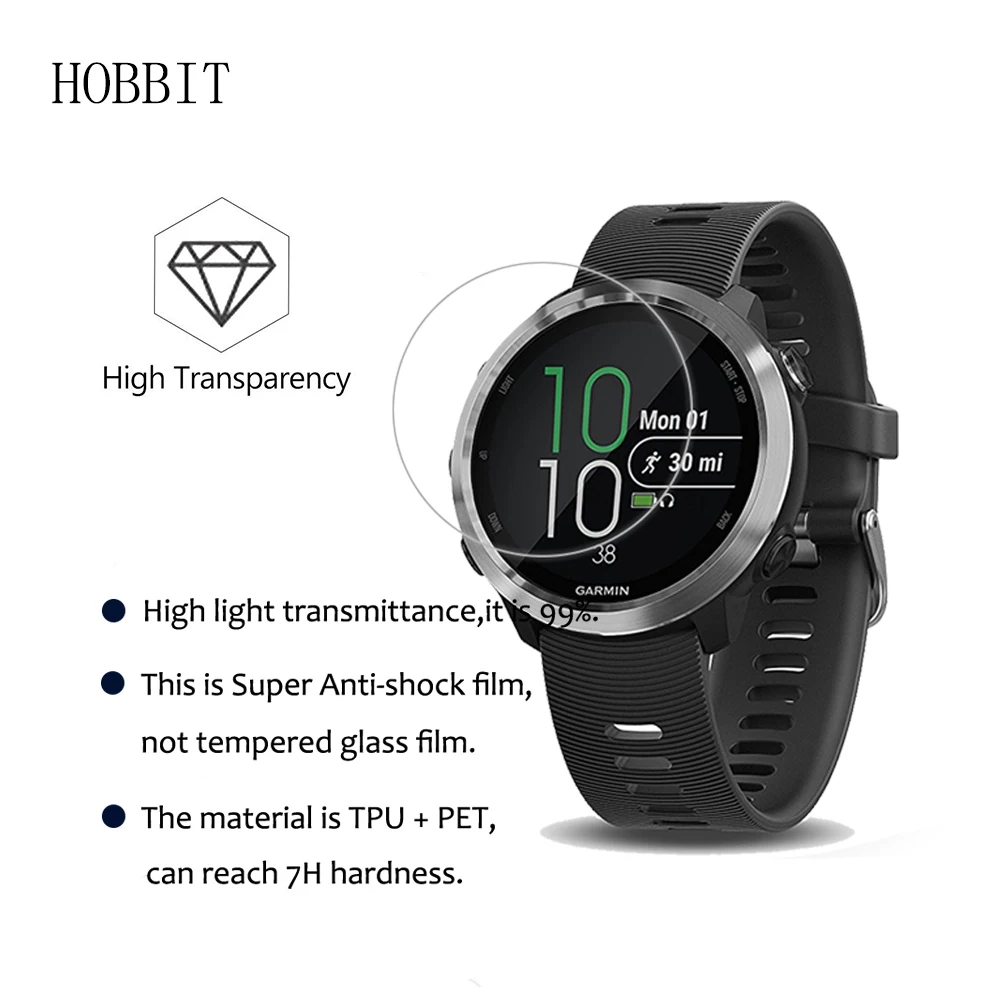 3 упаковки для Garmin Forerunner 645/645 музыка полное покрытие 5H анти-шок Взрывозащищенный высокий ясный протектор экрана Смарт-часы, пленка