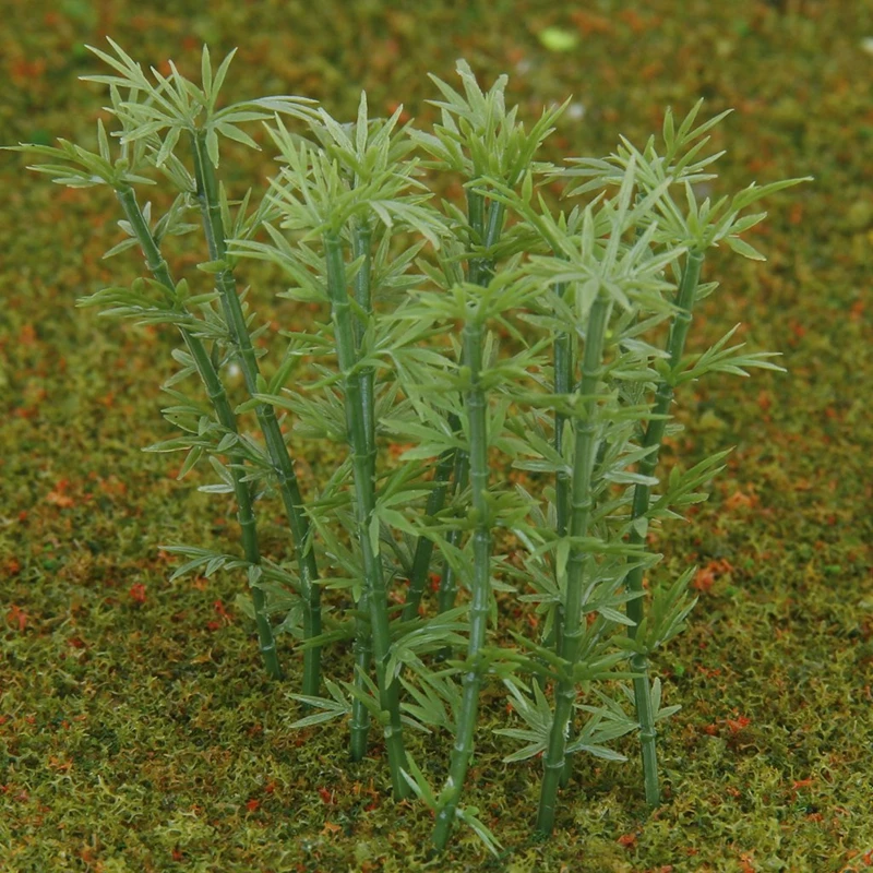 

100 pieces Plastic Model Bamboo Trees Green Scale 1:200