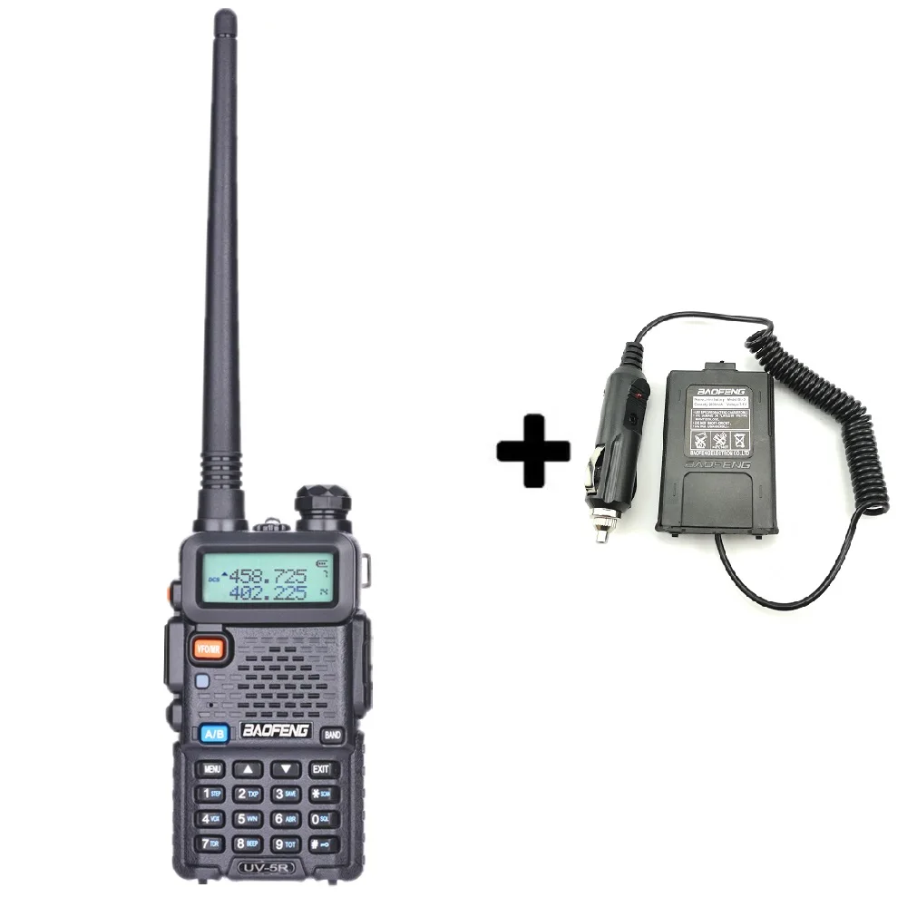 Baofeng UV-5R 8 Вт охотничья рация UHF VHF радио Comunicador Baofeng UV 5R Ham Радио UV5R рация PTT CB радиостанция - Цвет: Add a car charger